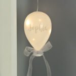 Personalised Name Only LED Hanging Glass Balloon Decoration - Image 5