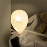 Personalised Name Only LED Hanging Glass Balloon Decoration - Image 6