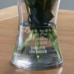 Personalised 'Love You To The Moon & Back' Shaped Glass Vase - Image 2
