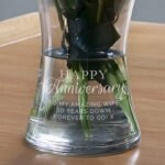 Personalised 'Happy Anniversary' Shaped Glass Vase - Image 2