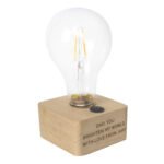 Personalised Any Message Wooden LED Bulb Table Lamp - Image 6