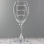 Personalised Name Only Measures Wine Glass