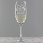 Personalised 'You're The Best' Heart Motif Glass Champagne Flute