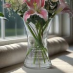 Personalised Any Message Heart Motif Shaped Glass Vase