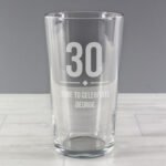 Personalised Big Age Birthday Pint Glass