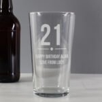 Personalised Big Age Birthday Pint Glass - Image 3