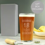 Personalised 'Years of This Legend' Birthday Pint Glass - Image 2