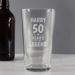 Personalised 'Years of This Legend' Birthday Pint Glass - Image 3