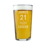 Personalised 'Years of This Legend' Birthday Pint Glass - Image 4
