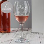 Personalised Big Age Birthday Heart Motif Wine Glass - Image 2