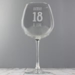 Personalised Big Age Birthday Bottle of Wine Glass