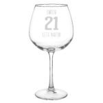 Personalised Big Age Birthday Bottle of Wine Glass - Image 5
