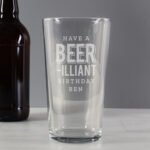 Personalised 'Beer-Illiant Birthday' Pint Glass - Image 3