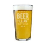 Personalised 'Beer-Illiant Birthday' Pint Glass - Image 4