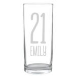 Personalised Big Age & Name Birthday Hi-Ball Glass - Image 4