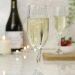 Personalised 'Bride' Heart Motif Glass Champagne Flute