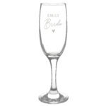 Personalised 'Bride' Heart Motif Glass Champagne Flute - Image 3