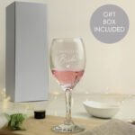 Personalised 'Bride' Heart Motif Wine Glass - Image 2