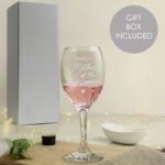 Personalised 'Mother of the Groom' Heart Motif Wine Glass - Image 2