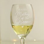 Personalised 'Mother of the Groom' Heart Motif Wine Glass - Image 3