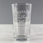 Personalised 'Happy Father's Day' Pint Glass