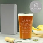 Personalised 'Happy Father's Day' Pint Glass - Image 2