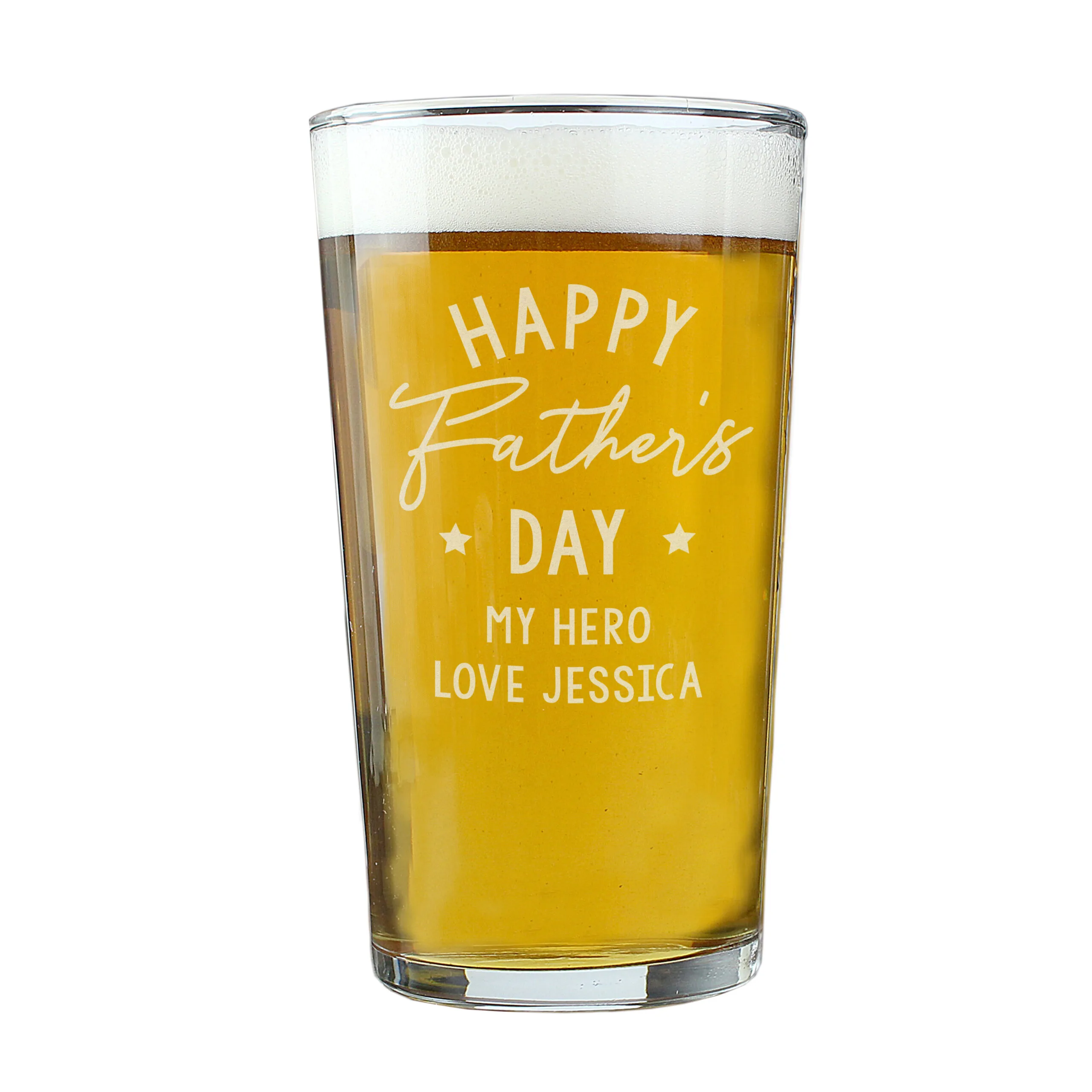 Personalised 'Happy Father's Day' Pint Glass - Image 3