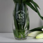 Personalised 'Happy Birthday' Glass Bullet Vase - Image 2