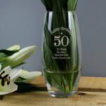 Personalised 'Happy Birthday' Glass Bullet Vase - Image 4