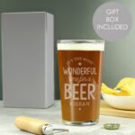 Personalised 'It's The Most Wonderful Time For A Beer' Pint Glass - Image 2