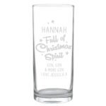 Personalised 'Full Of Christmas Spirit' Hi-Ball Glass - Image 4