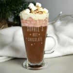 Personalised Any Message Stars Design 'Hot Chocolate' Glass