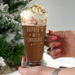 Personalised Any Message Stars Design 'Hot Chocolate' Glass - Image 2