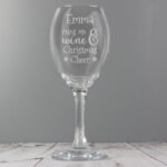 Personalised 'Runs On Wine & Christmas Cheer' Wine Glass