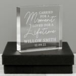 Personalised 'Carried For A Moment, Loved For A Lifetime' Crystal Glass Token - Image 3