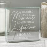 Personalised 'Carried For A Moment, Loved For A Lifetime' Crystal Glass Token - Image 2