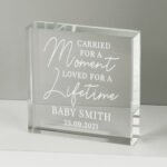 Personalised 'Carried For A Moment, Loved For A Lifetime' Crystal Glass Token - Image 4