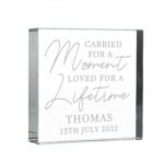 Personalised 'Carried For A Moment, Loved For A Lifetime' Crystal Glass Token - Image 5