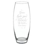 Personalised 'Love You To The Moon & Back' Glass Bullet Vase - Image 4