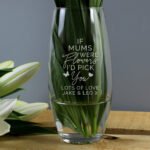 Personalised 'If (Role) Were Flowers' Glass Bullet Vase - Image 2