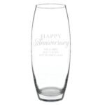 Personalised 'Happy Anniversary' Glass Bullet Vase - Image 3