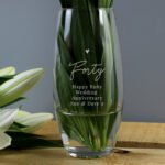 Personalised Big Numbers Birthday/Anniversary Glass Bullet Vase - Image 2