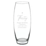 Personalised Big Numbers Birthday/Anniversary Glass Bullet Vase - Image 5