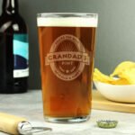 Personalised Any Message Beer Label Design Pint Glass