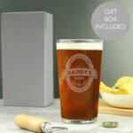 Personalised Any Message Beer Label Design Pint Glass - Image 5