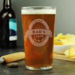 Personalised Any Message Beer Label Design Pint Glass - Image 4