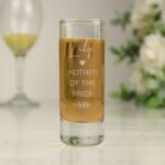 Personalised Any Message Botanical Design Heart Motif Shot Glass - Image 3