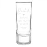 Personalised Any Message Botanical Design Heart Motif Shot Glass - Image 7