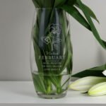 Personalised February Birth Flower Design Glass Bullet Vase - Image 3