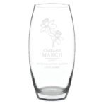 Personalised March Birth Flower Design Glass Bullet Vase - Image 6